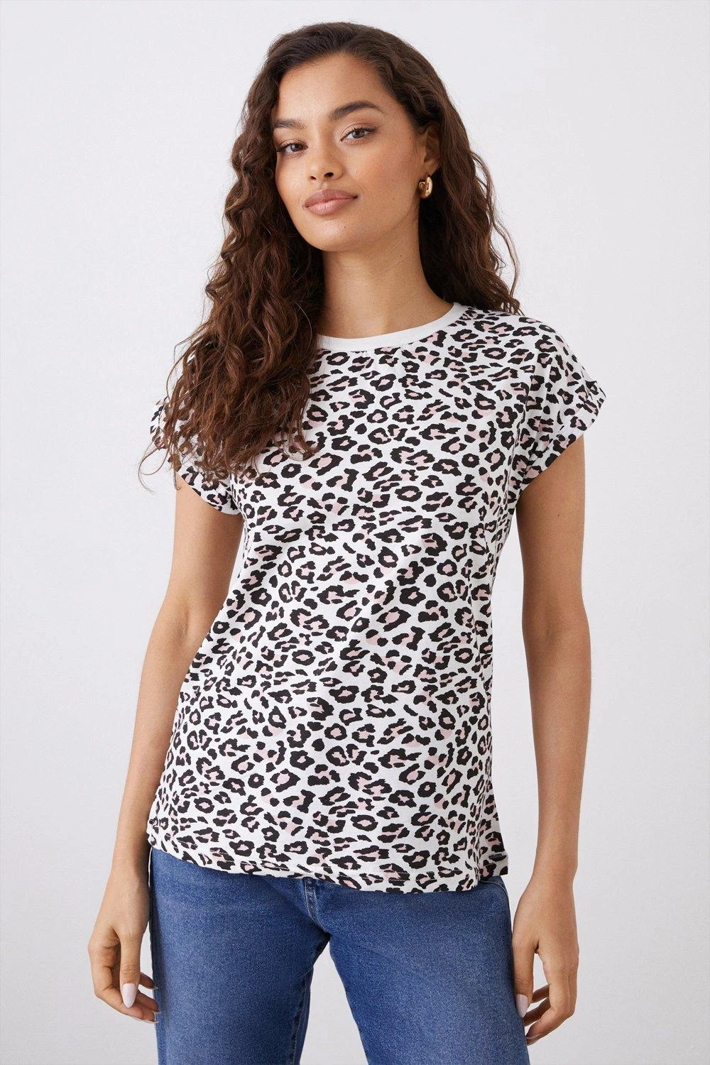 Dorothy Perkins Petite Cotton 3 Pack Roll Sleeve T-Shirt 2 Dorothy Perkins Petite Cotton 3 Pack Roll Sleeve T-Shirt - Image 2