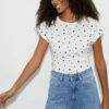 Dorothy Perkins Petite Cotton Heart T-Shirt