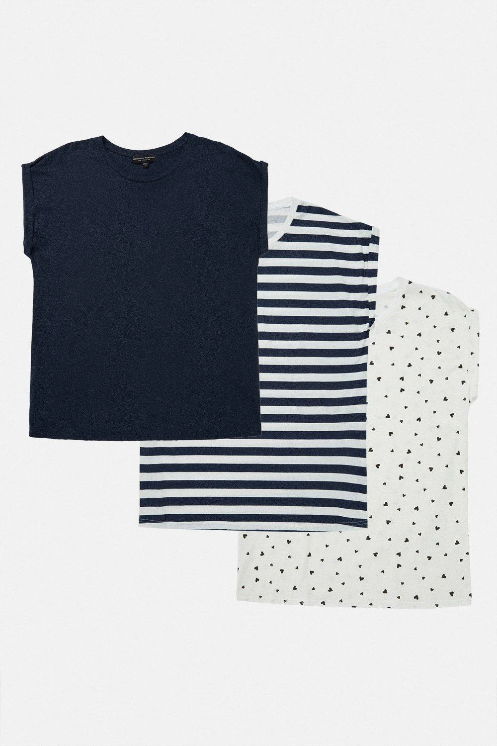 Dorothy Perkins Curve 3 Pack Roll Sleeve 1 Dorothy Perkins Curve 3 Pack Roll Sleeve