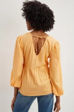 Dorothy Perkins Tall Orange Textured Button Through Top -Perkinsdory Store bqq04270 orange xl 2