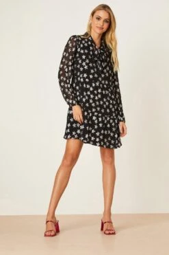 Dorothy Perkins Star Jacquard Smock Mini Dress