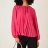 Dorothy Perkins Pleated Chiffon Tie Neck Blouse
