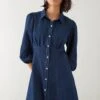 Dorothy Perkins Tall Puff Sleeve Soft Denim Dress