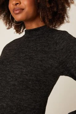 Dorothy Perkins Roll Neck Charcoal Soft Touch Midi Dress -Perkinsdory Store bqq08789 charcoal xl 3