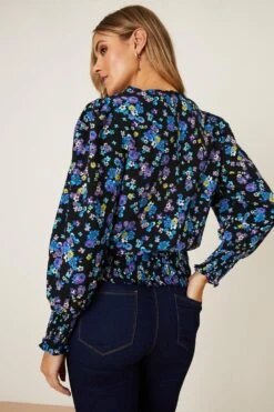 Dorothy Perkins Petite Shirred Hem Top -Perkinsdory Store bqq09086 black xl 2