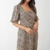 Dorothy Perkins Leopard Print Button Through Midi Dress