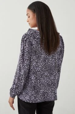 Dorothy Perkins Animal Frill Neck Blouse -Perkinsdory Store bqq09452 animal xl 2