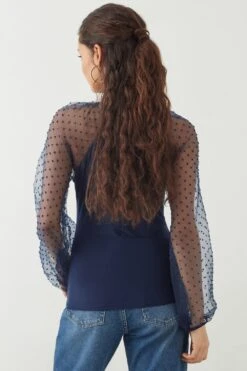 Dorothy Perkins Petite Woven Raglan Sleeve Top -Perkinsdory Store bqq09492 navy xl 2