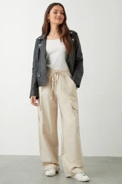 Dorothy Perkins Petite Drawstring Cargo Trouser