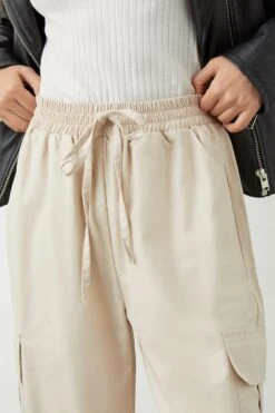 Dorothy Perkins Petite Drawstring Cargo Trouser 7 Dorothy Perkins Petite Drawstring Cargo Trouser -Perkinsdory Store bqq09613 stone xl 3