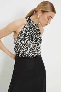 Dorothy Perkins Mono Ikat Halter Top -Perkinsdory Store bqq09617 mono xl 2