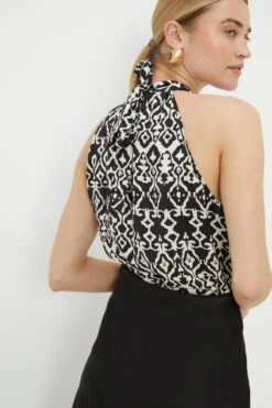 Dorothy Perkins Mono Ikat Halter Top -Perkinsdory Store bqq09617 mono xl 3