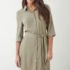 Dorothy Perkins Tall Sage Midi Shirt Dress