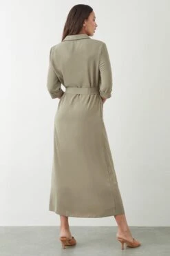 Dorothy Perkins Tall Sage Midi Shirt Dress -Perkinsdory Store bqq09649 sage xl 2