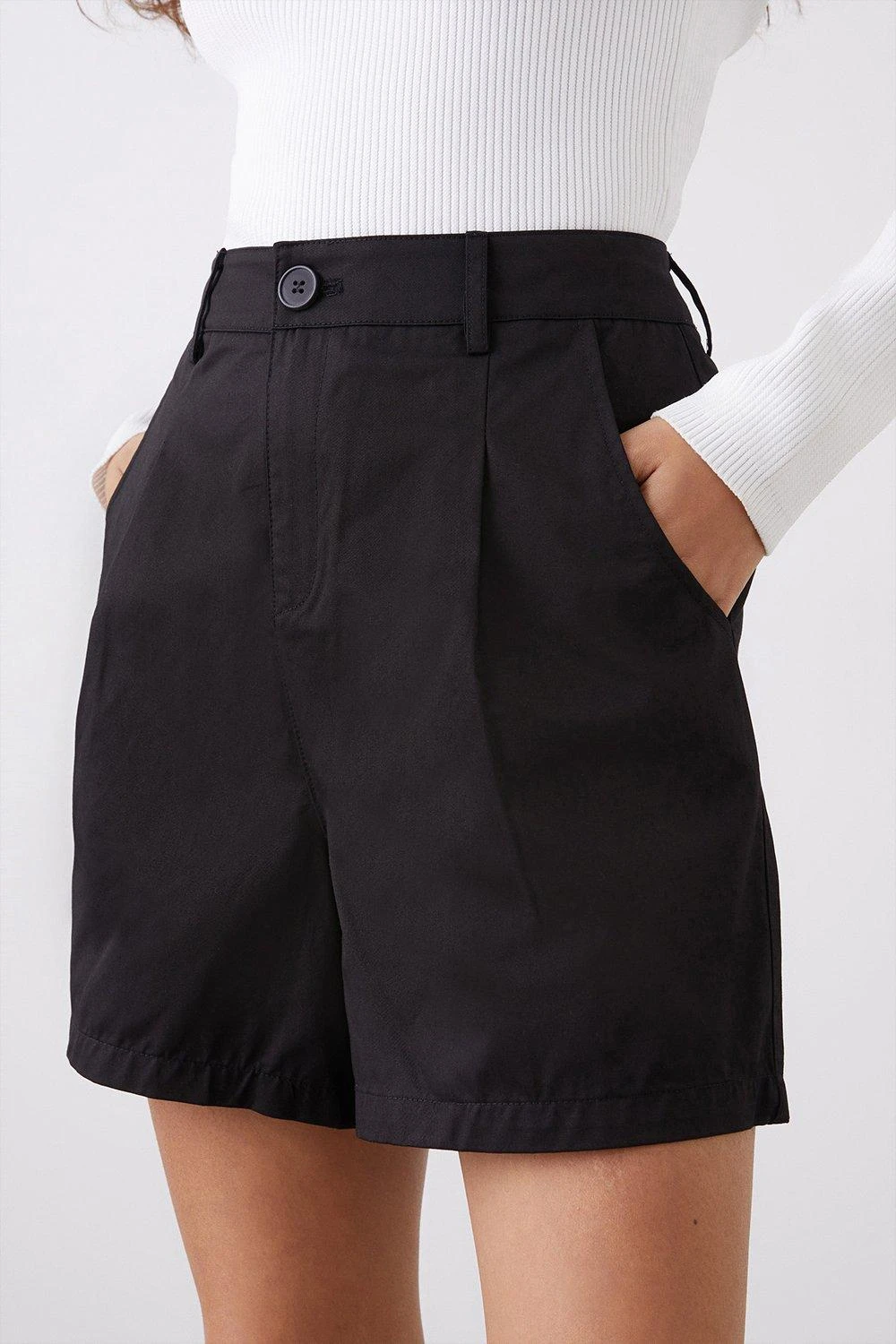 Dorothy Perkins Petite Poplin Shorts 2 Dorothy Perkins Petite Poplin Shorts - Image 2