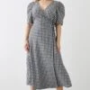 Dorothy Perkins Curve Mono Gingham Wrap Dress