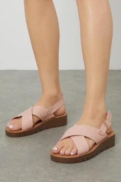 Good For The Sole Good For The Sole: Melissa Wide Fit Cross Strap Sandals