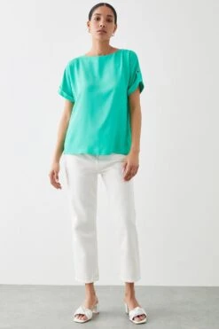 Dorothy Perkins Roll Sleeve Blouse
