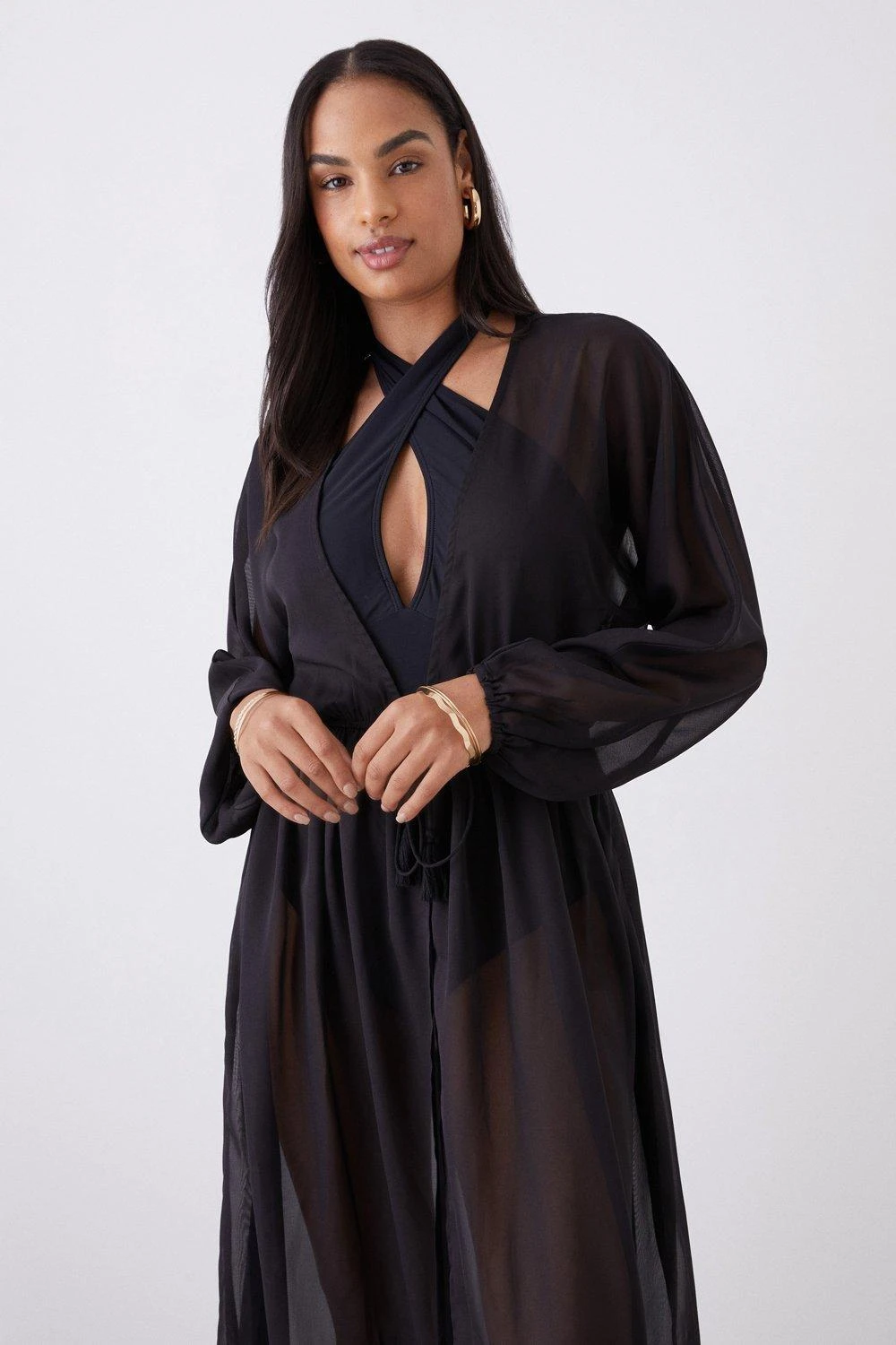 Dorothy Perkins Chiffon Printed Kaftan 2 Dorothy Perkins Chiffon Printed Kaftan - Image 2