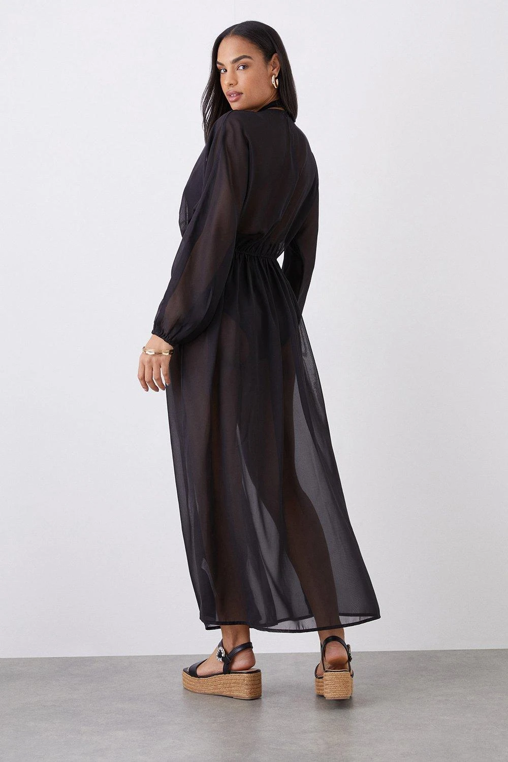 Dorothy Perkins Chiffon Printed Kaftan 3 Dorothy Perkins Chiffon Printed Kaftan - Image 3