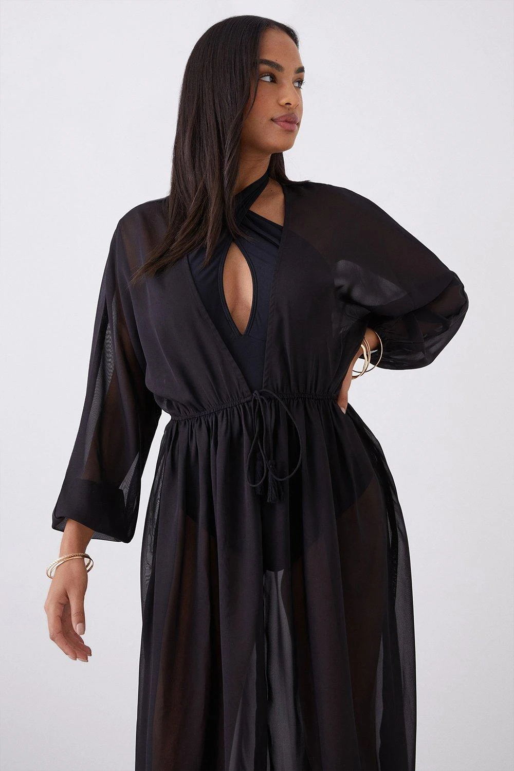 Dorothy Perkins Chiffon Printed Kaftan 4 Dorothy Perkins Chiffon Printed Kaftan - Image 4