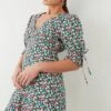 Dorothy Perkins Floral Tie Sleeve Mini Dress