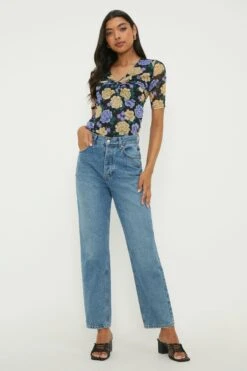 Dorothy Perkins Mesh Twist Front Top -Perkinsdory Store bqq10062 multi xl 1