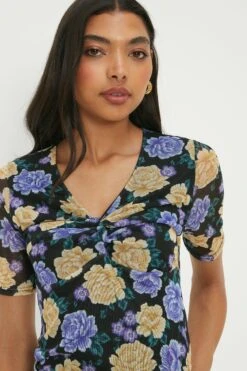 Dorothy Perkins Mesh Twist Front Top -Perkinsdory Store bqq10062 multi xl 3