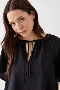 Dorothy Perkins Tie Neck Blouse 4 Dorothy Perkins Tie Neck Blouse -Perkinsdory Store bqq10156 black xl 1