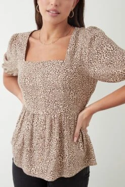 Dorothy Perkins Milly Animal Square Neck Blouse -Perkinsdory Store bqq10158 animal xl 3