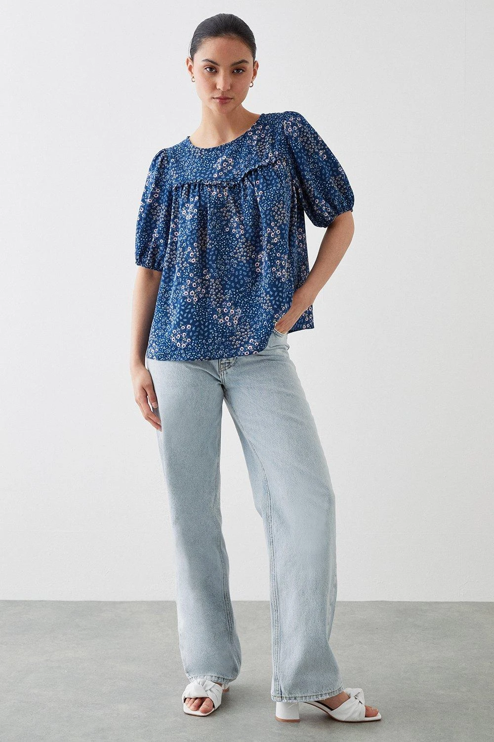 Dorothy Perkins Petite Floral Yoke Blouse 1 Dorothy Perkins Petite Floral Yoke Blouse
