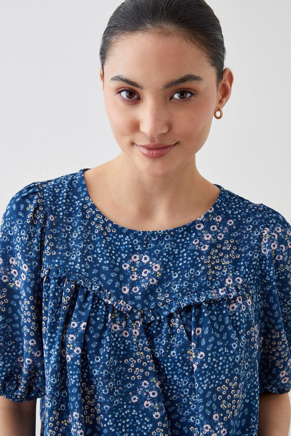 Dorothy Perkins Petite Floral Yoke Blouse 2 Dorothy Perkins Petite Floral Yoke Blouse - Image 2