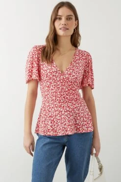 Dorothy Perkins Angel Sleeve Wrap Top