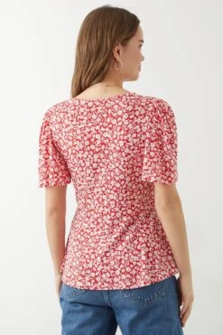 Dorothy Perkins Angel Sleeve Wrap Top -Perkinsdory Store bqq10314 red xl 2