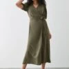 Dorothy Perkins Collar Wrap Midi Dress