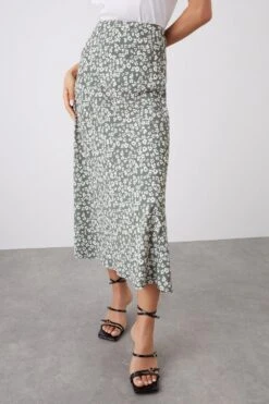 Dorothy Perkins Petite Ditsy Bias Midi Skirt