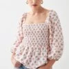Dorothy Perkins Pink Rose Shirred Bodice Blouse