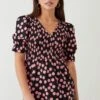 Dorothy Perkins Multi Spot V Neck Shirred Top