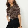 Dorothy Perkins Petite Shirred Cuff Top