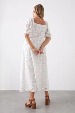 Dorothy Perkins Curve White Broderie Midi Dress -Perkinsdory Store bqq10637 white xl 2