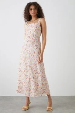 Dorothy Perkins Tall Pastel Ditsy Print Square Neck Cami Midi Dress