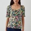 Dorothy Perkins Sweetheart Tie Detail Printed Top