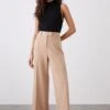 Dorothy Perkins Petite High Waist Wide Leg Tab Trouser