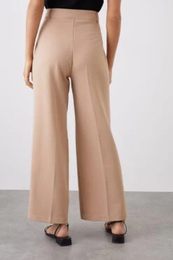 Dorothy Perkins Petite High Waist Wide Leg Tab Trouser -Perkinsdory Store bqq11238 camel xl 2