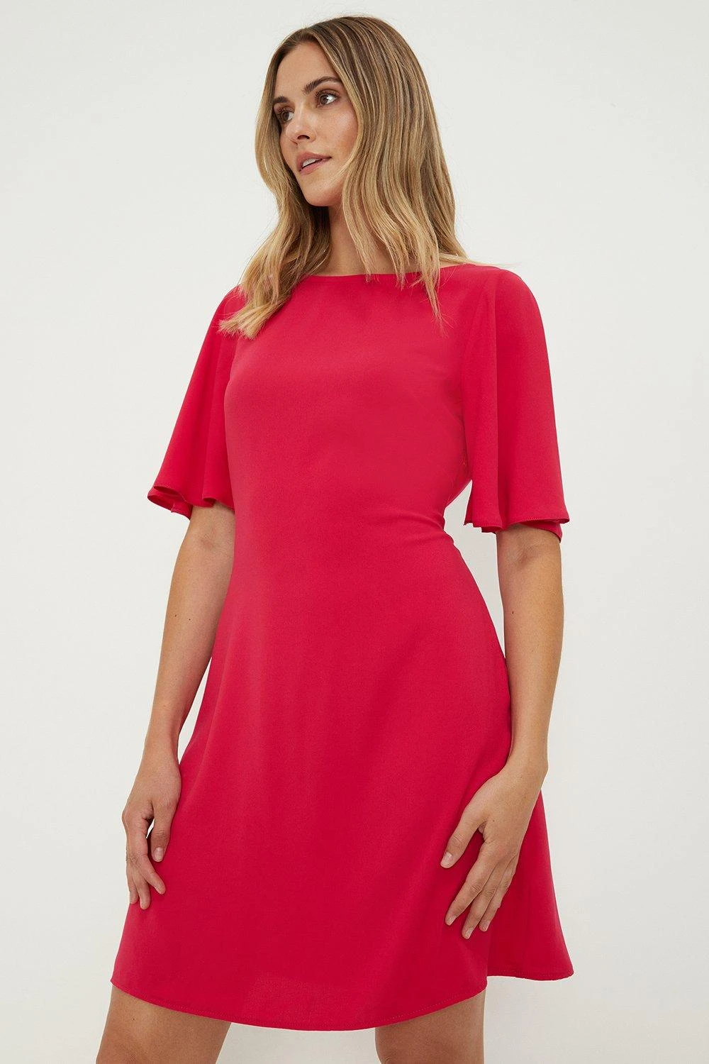 Dorothy Perkins Flutter Sleeve Mini Dress 1 Dorothy Perkins Flutter Sleeve Mini Dress