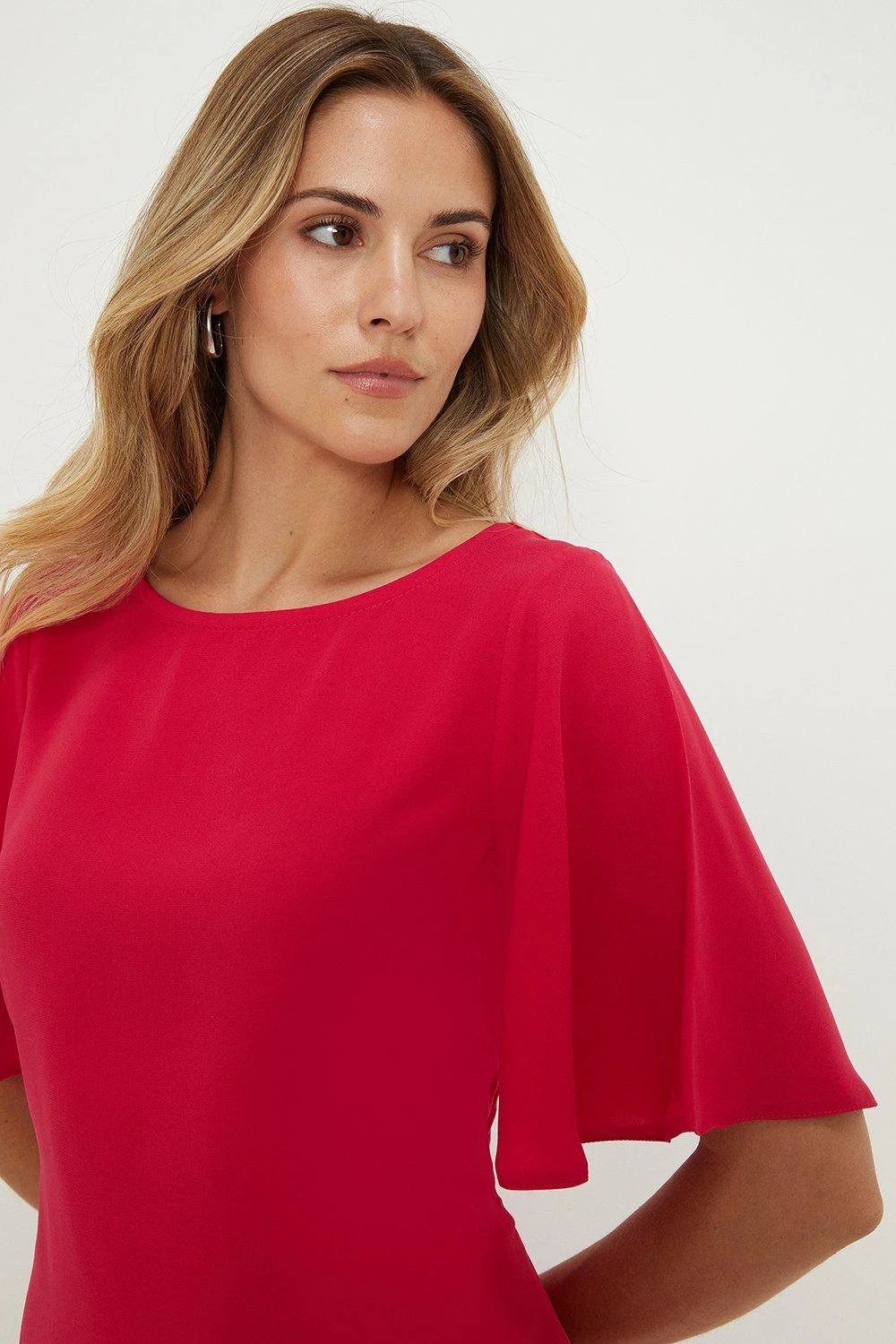 Dorothy Perkins Flutter Sleeve Mini Dress 2 Dorothy Perkins Flutter Sleeve Mini Dress - Image 2