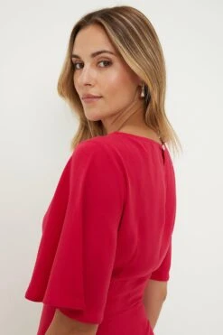 Dorothy Perkins Flutter Sleeve Mini Dress 8 Dorothy Perkins Flutter Sleeve Mini Dress -Perkinsdory Store bqq11266 magenta xl 3