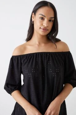 Dorothy Perkins Broderie Jersey Bardot -Perkinsdory Store bqq11328 black xl 1