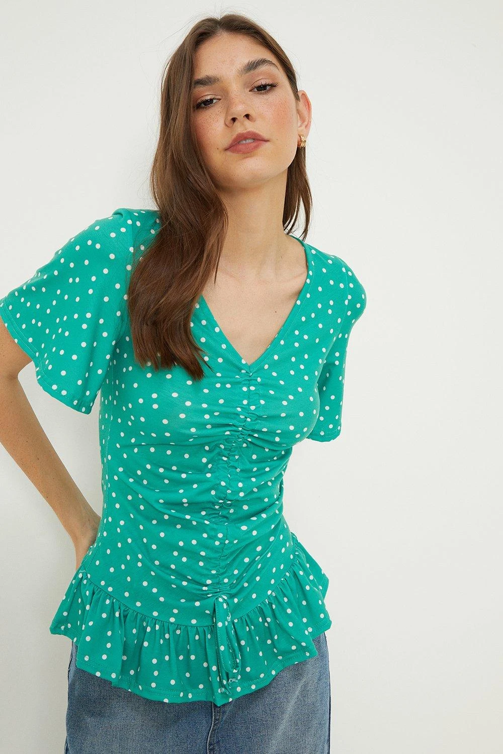 Dorothy Perkins Drawstring Frill Hem Top 1 Dorothy Perkins Drawstring Frill Hem Top