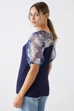 Dorothy Perkins Organza Insert Top -Perkinsdory Store bqq11331 navy xl 2